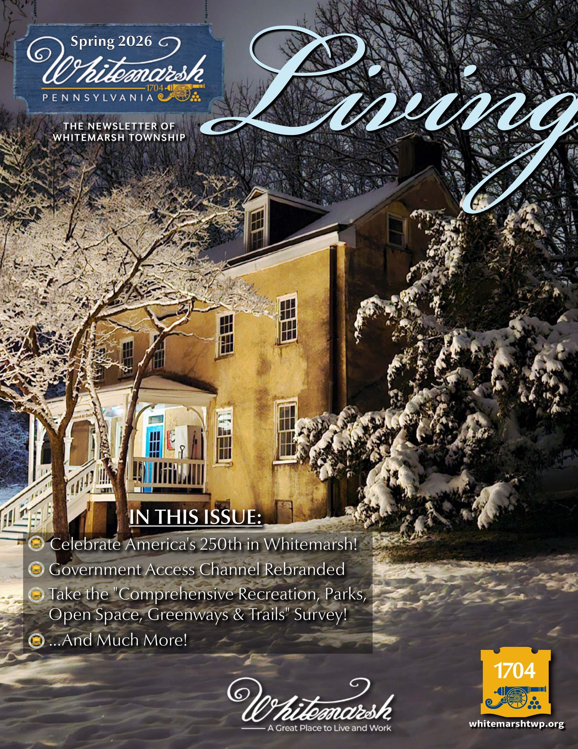 Spring 2026 Whitemarsh Living cover